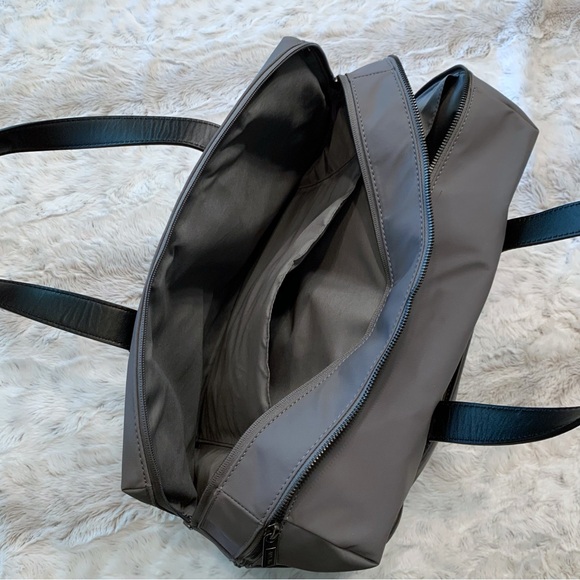 AWAY Everywhere Bag, Grey/Black, Waterproof Nylon/Leather, Like New! - Picture 9 of 12